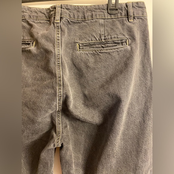 ASOS DESIGN Double Pleat Jeans In Washed Black With Rips 36 x 34 - Picture 6 of 10